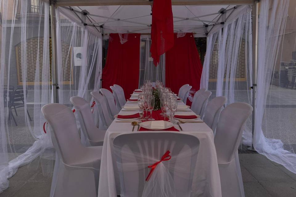 Montaje de boda íntima