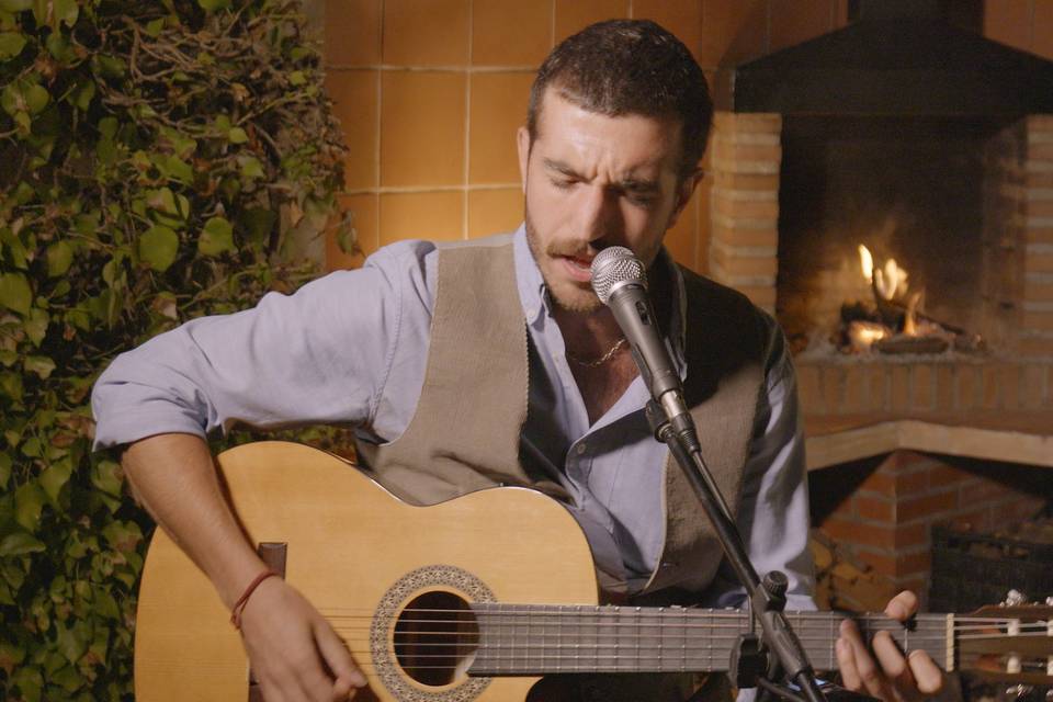 Concierto en finca de noche