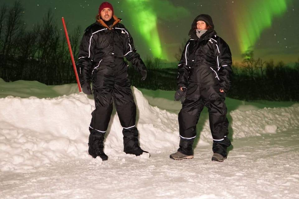 Tromso (Noruega), Cris y Dani.