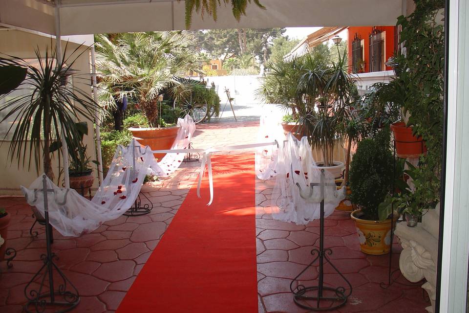 Entrada por la alfombra roja