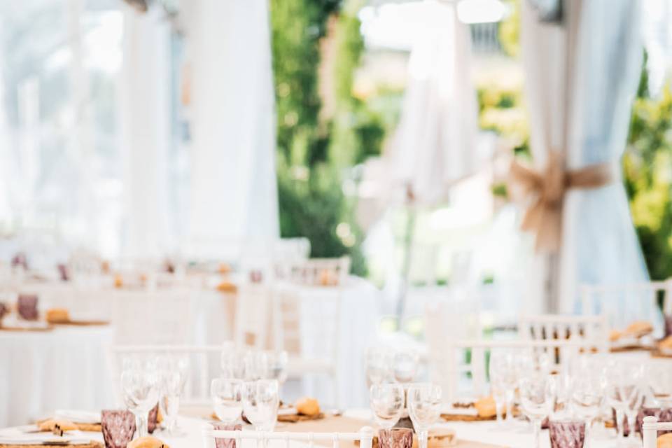 Banquete preparado para boda