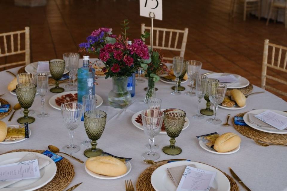 Mesa banquete boda