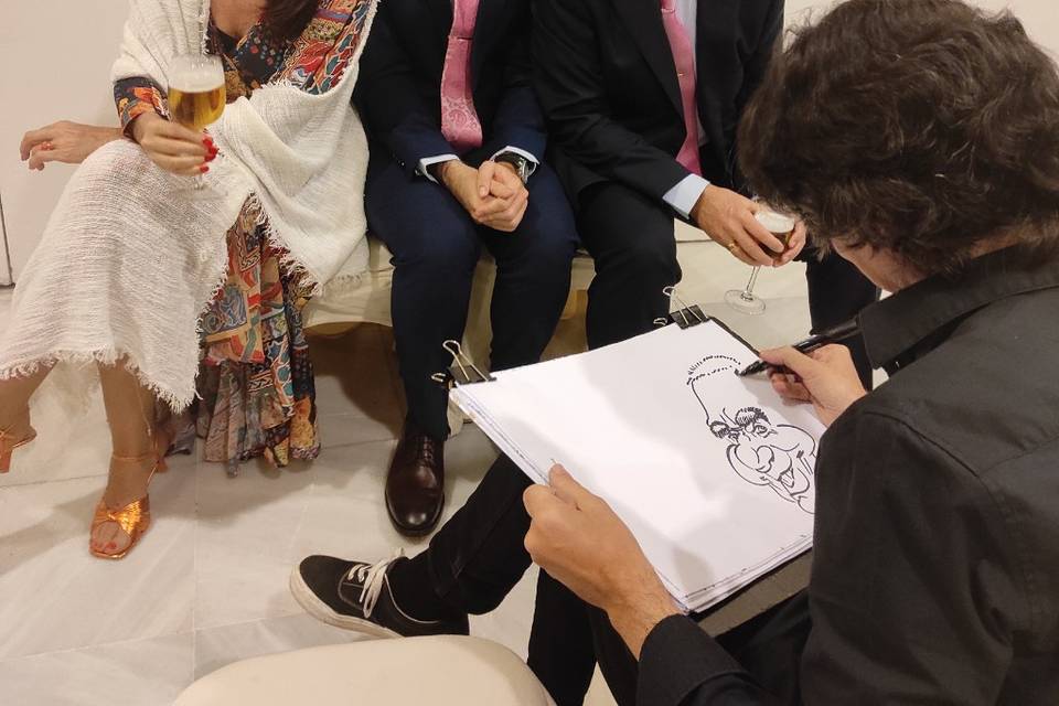 Caricaturista boda