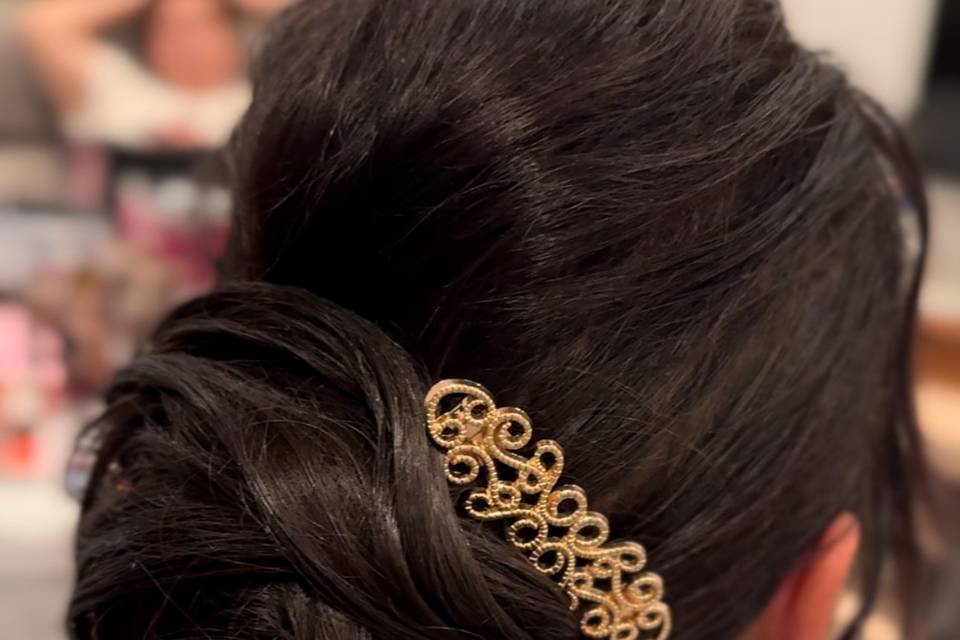 Recogido con extensiones