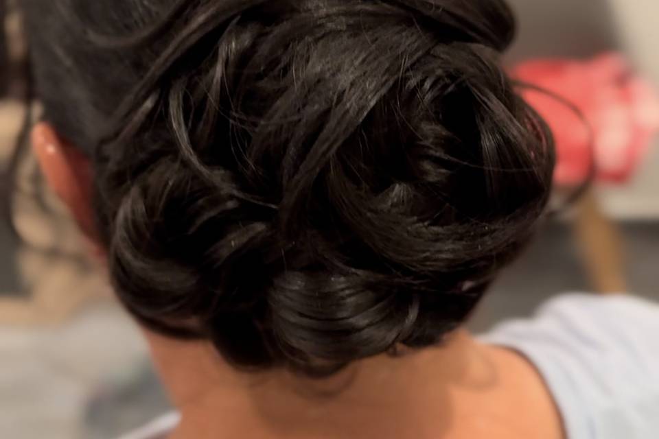 Recogido con extensiones