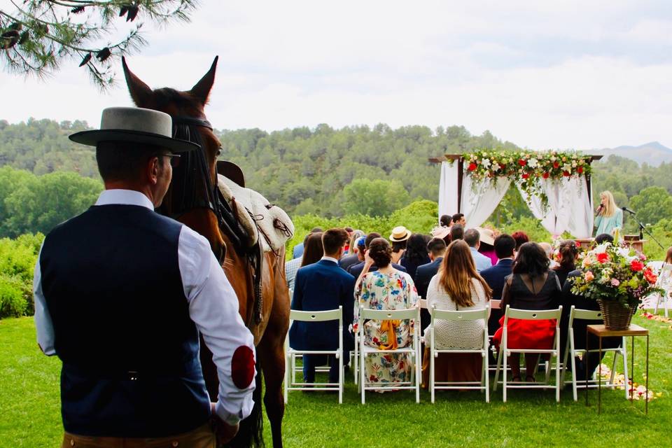 Entrada de la novia a caballo