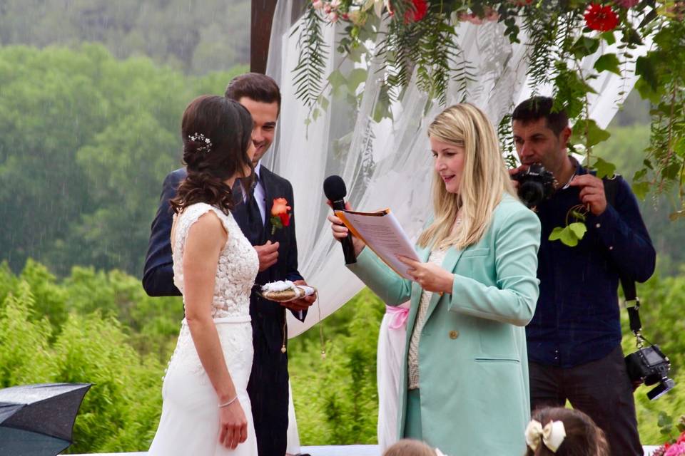 Ceremonias bajo la lluvia