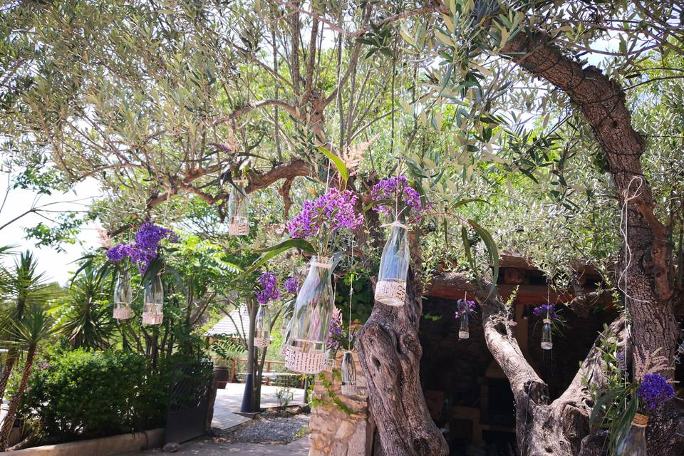 Decoración jardín boda