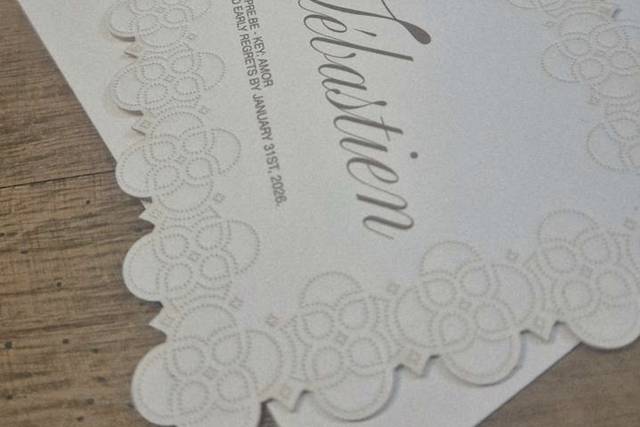 Tarjetas con gofrado en reliev