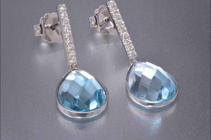 Pendientes con diamantes