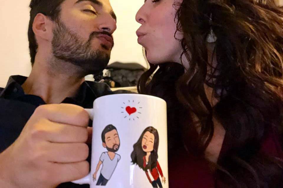 Taza de pareja personalizada