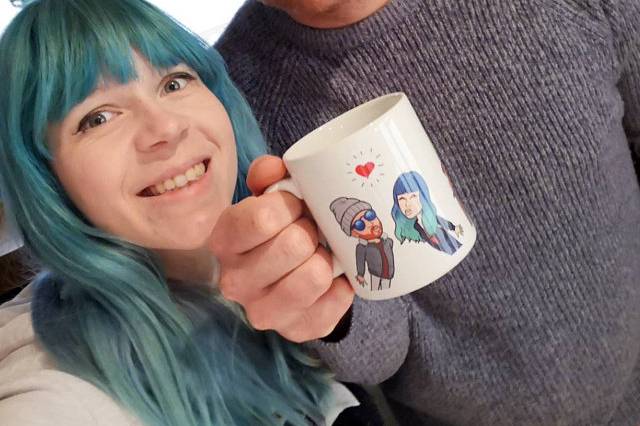 Taza de pareja personalizada