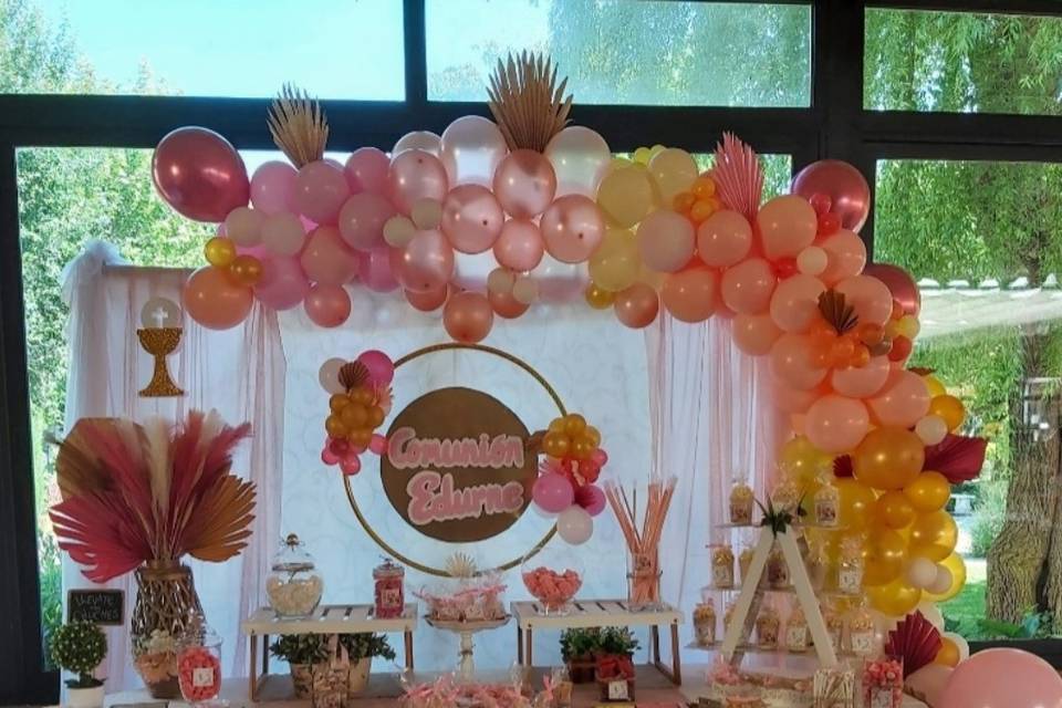 Mesa dulce + globos