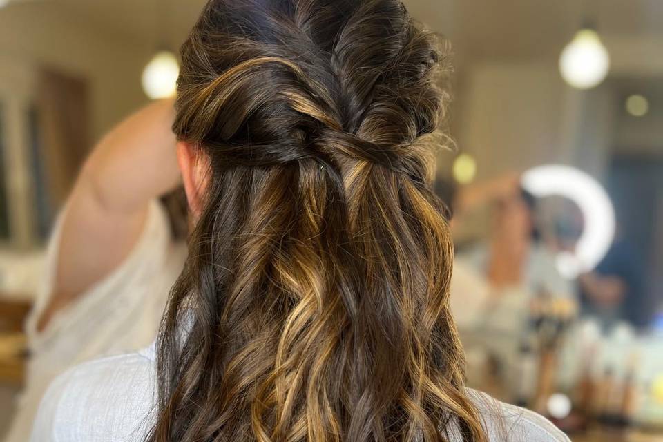 Semi-recogido ondas
