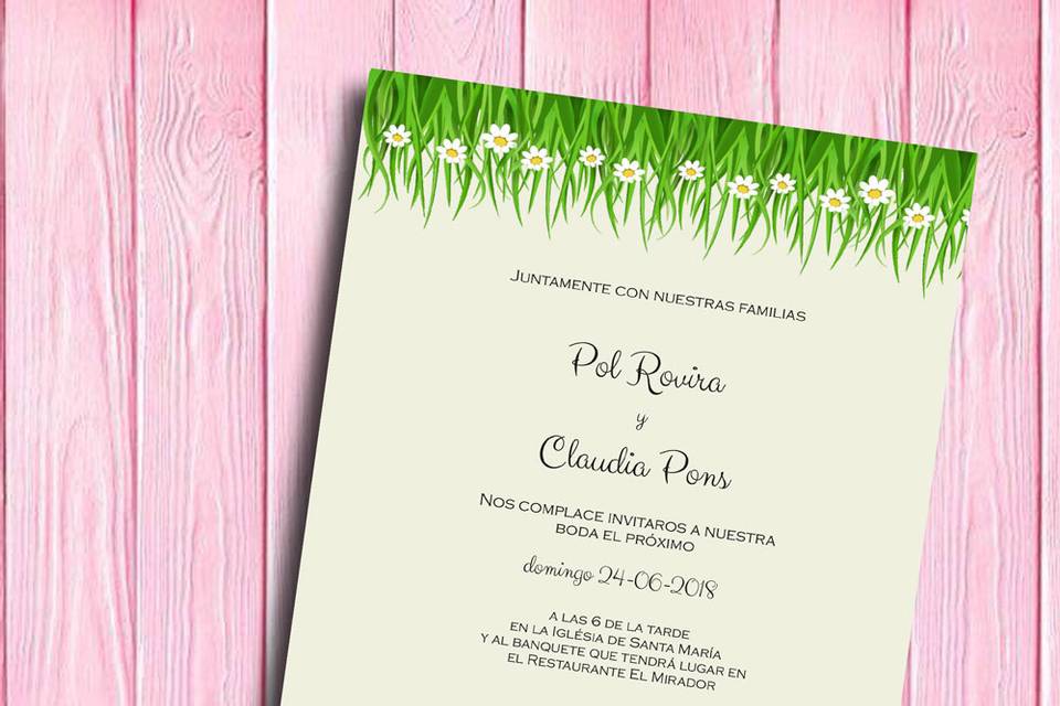 Invitación de boda diferente