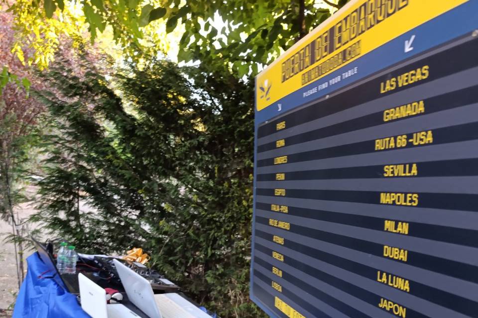 Puerta de embarque viajes