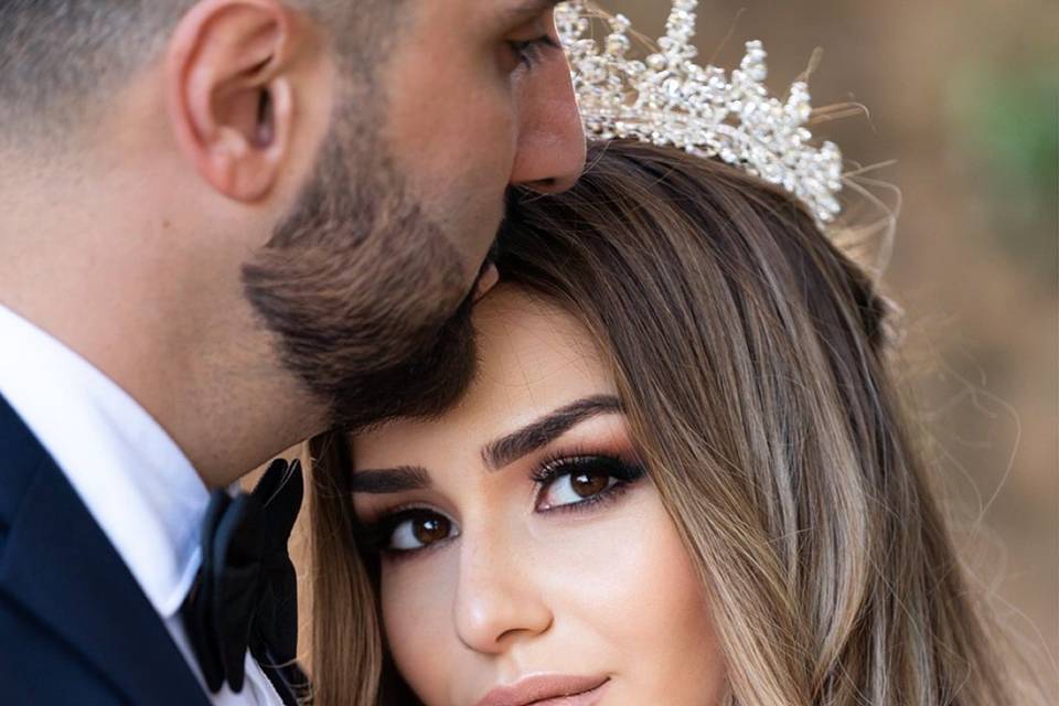 Maquillaje y peinado de novia