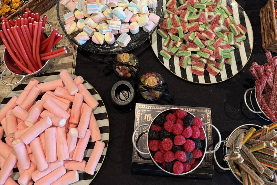 Mesa dulce para boda tematica