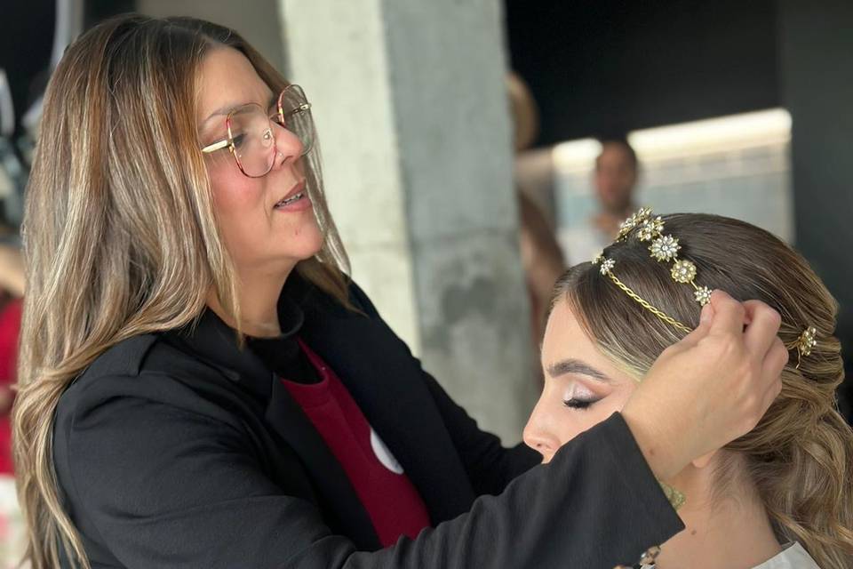 Tiara con coleta