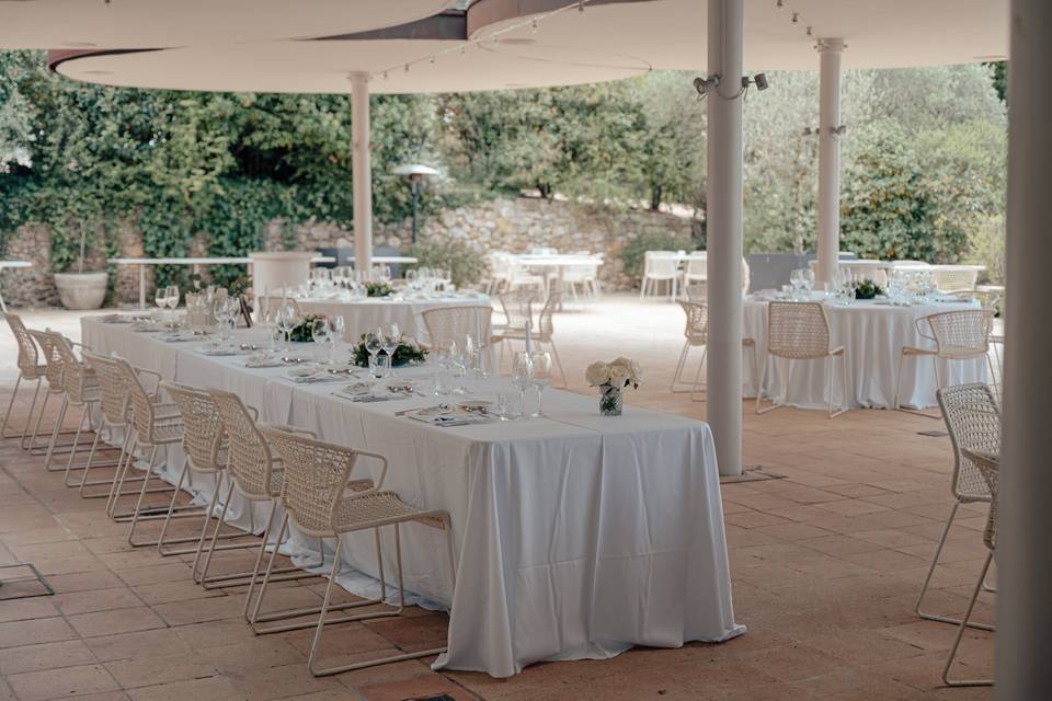 Banquete nupcial exterior
