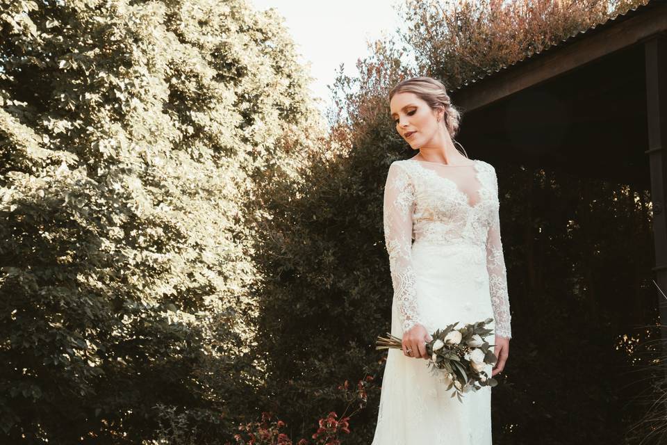 La novia previo a la ceremonia