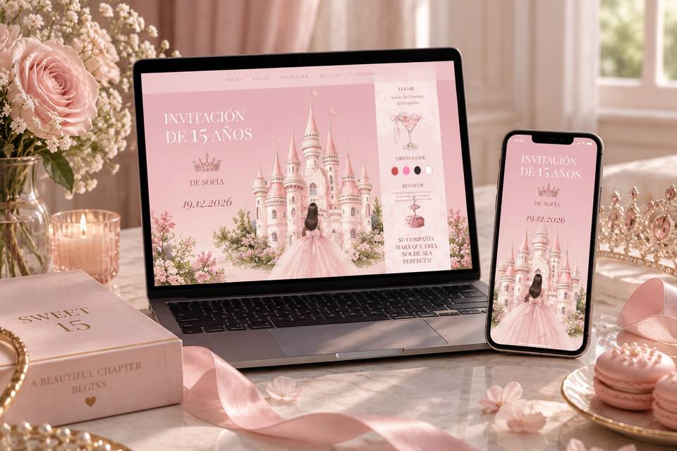 Invitación web de boda