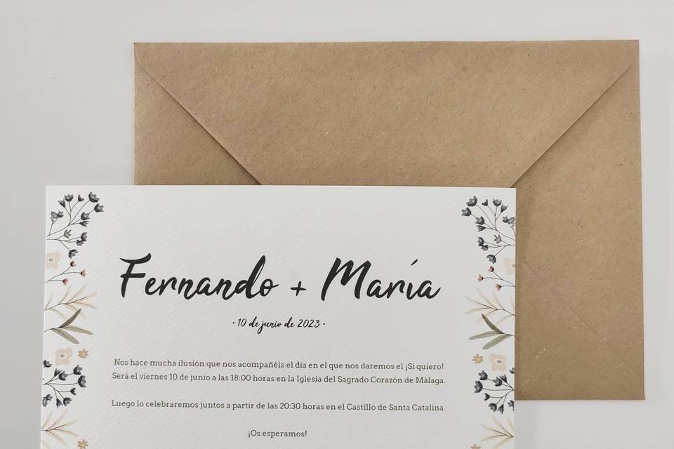 Invitación Fernando + María