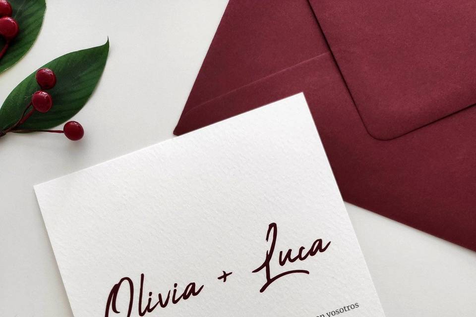 Invitación Olivia + Luca