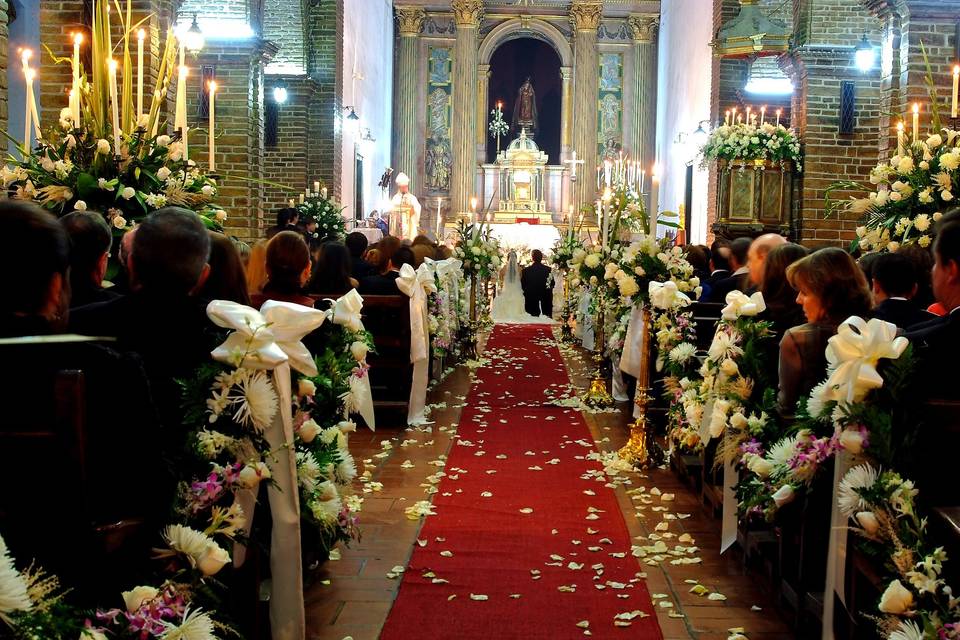Decoración de la iglesia en Canarias