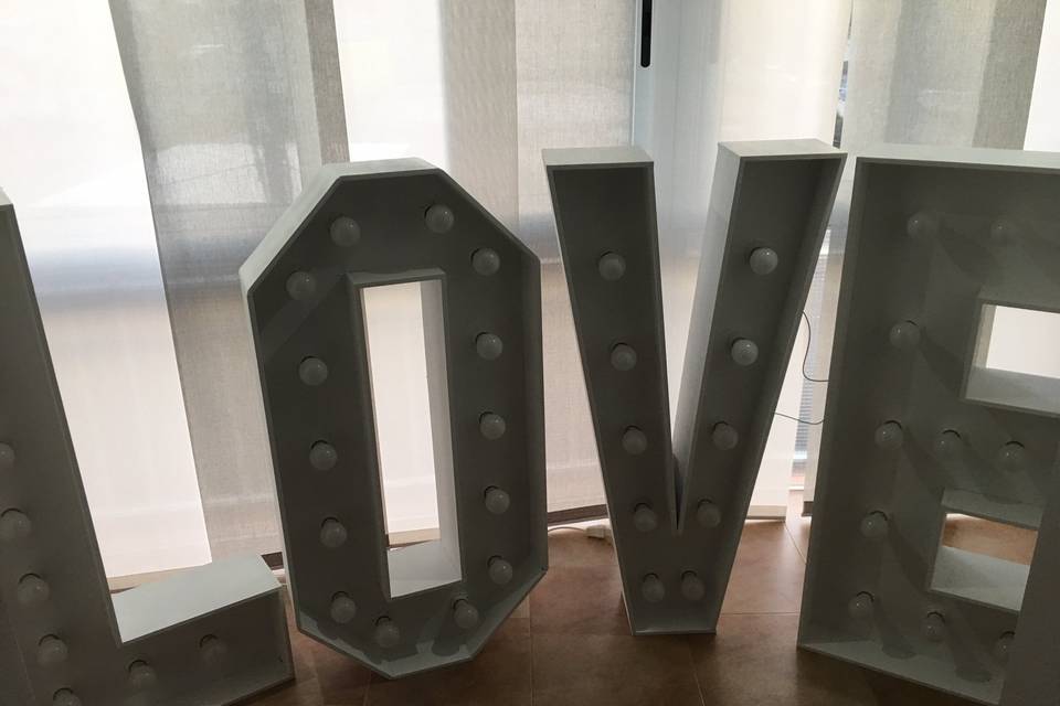 Decoración con letras