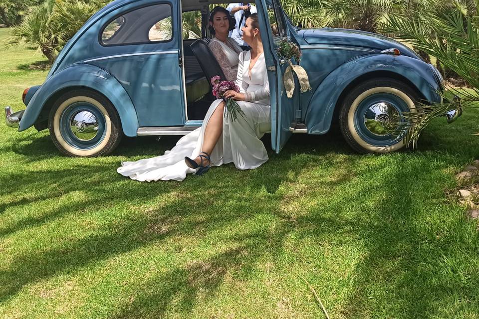 Boda Volkswagen escarabajo azul