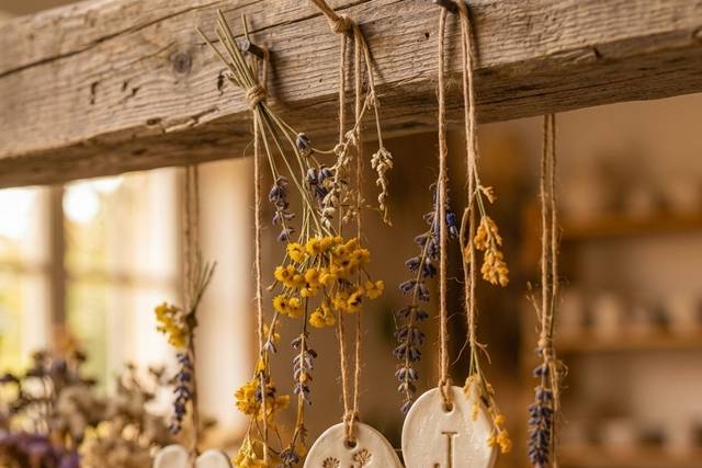 Detalles colgando