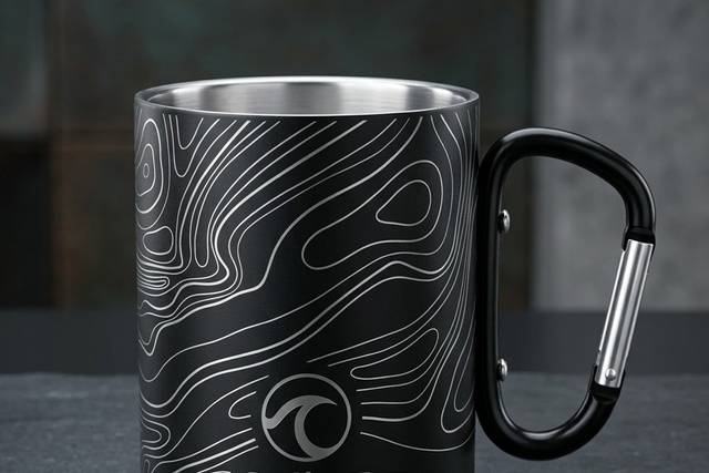 Taza negra con grabado personalizado
