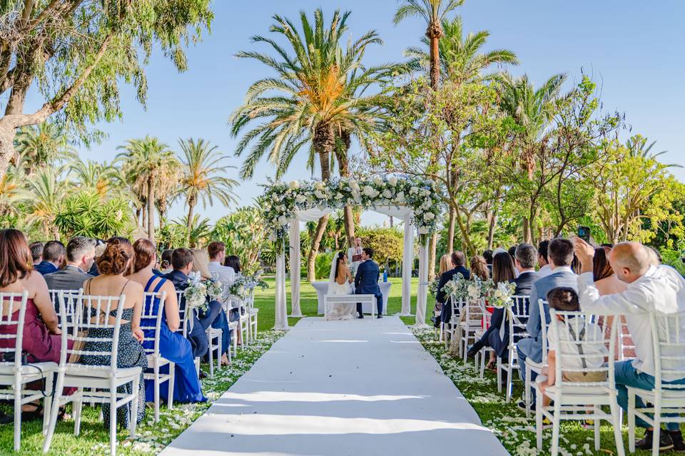 Boda en jardines