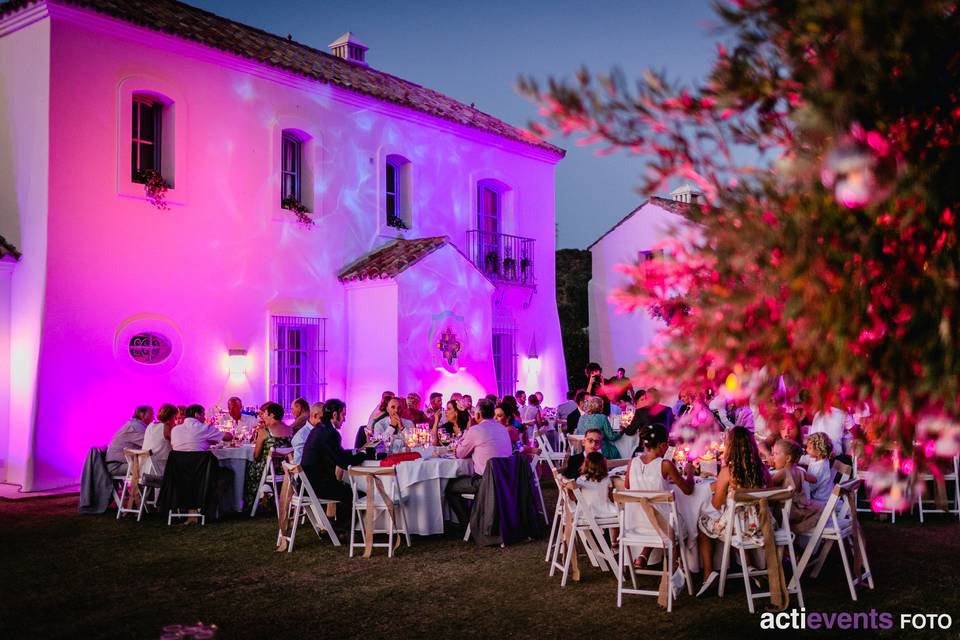 Iluminación decorativa de boda