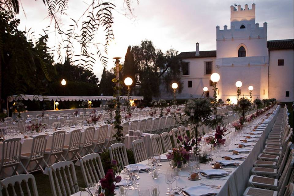 Celebración en jardín alto