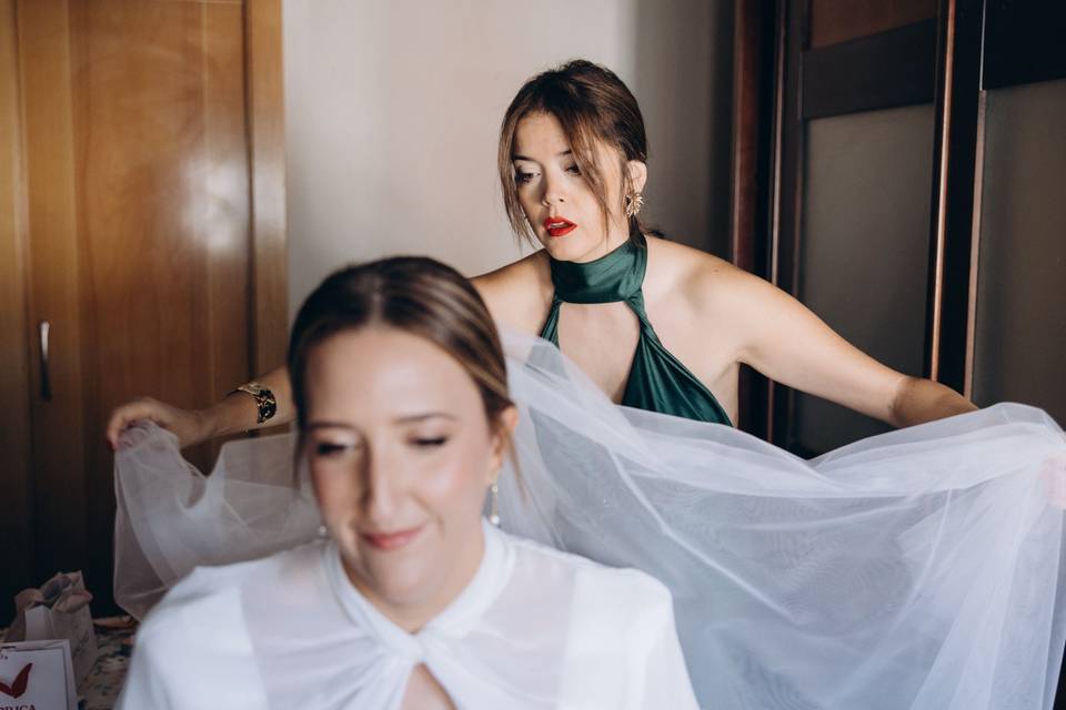 Preparación de la novia