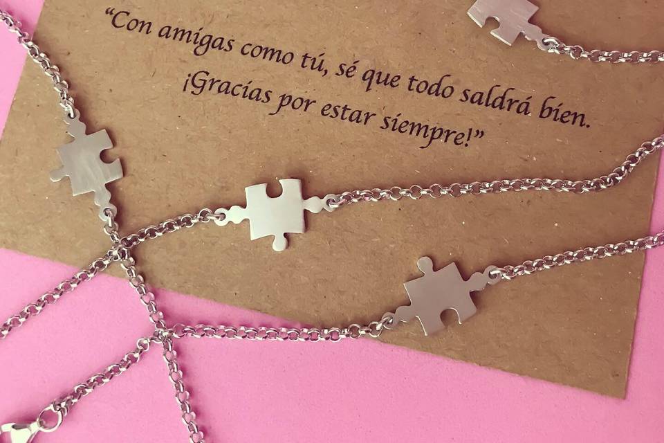 Pulseras puzzle - damasdehonor