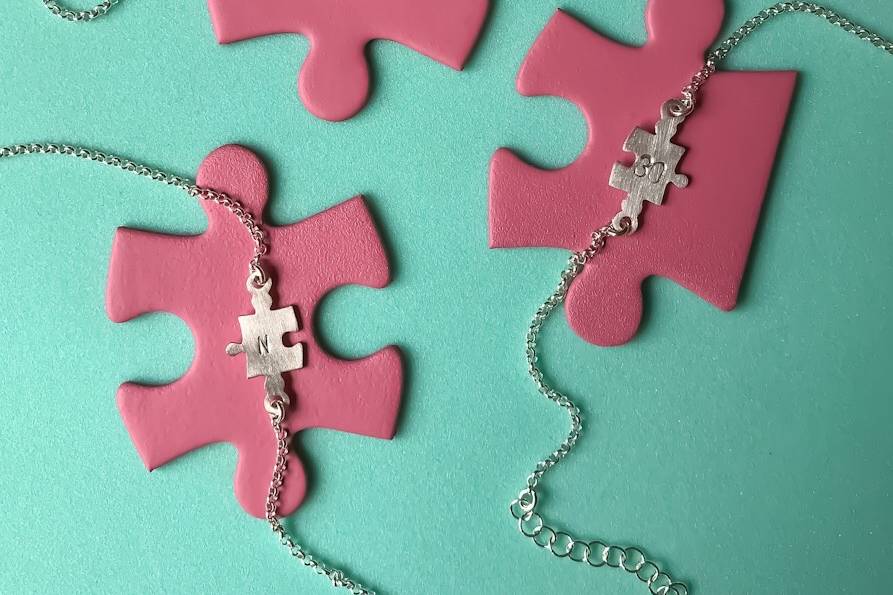 Pulseras puzzle con grabados