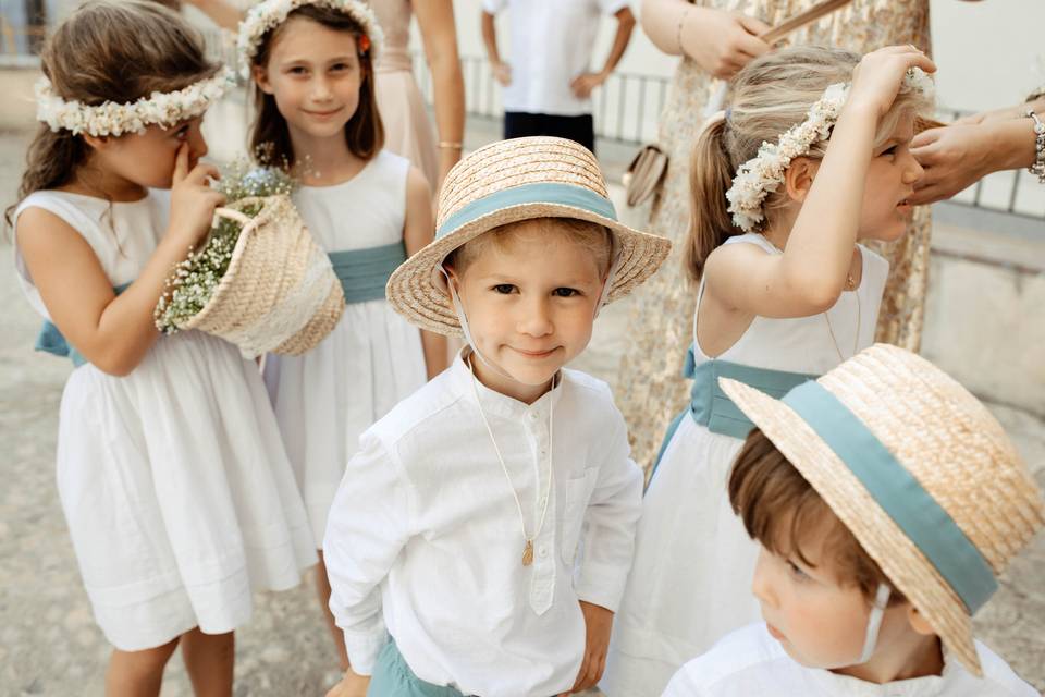 Niño de las flores boda