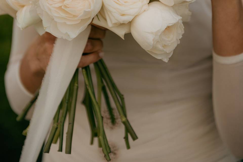 Ramo de novia blanco