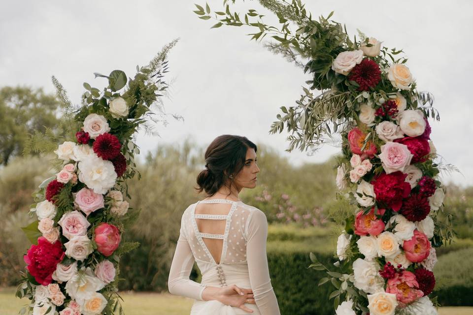 Arco floral de ceremonia
