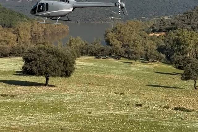 Viaje en helicóptero privado