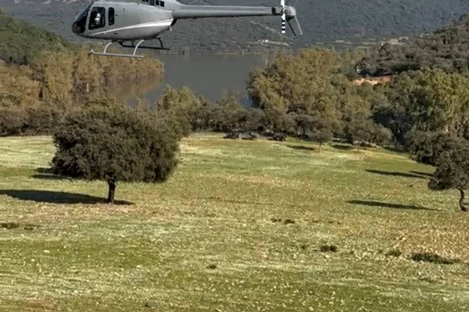 Viaje en helicóptero privado