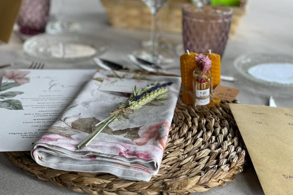 Detalle para una boda rústica