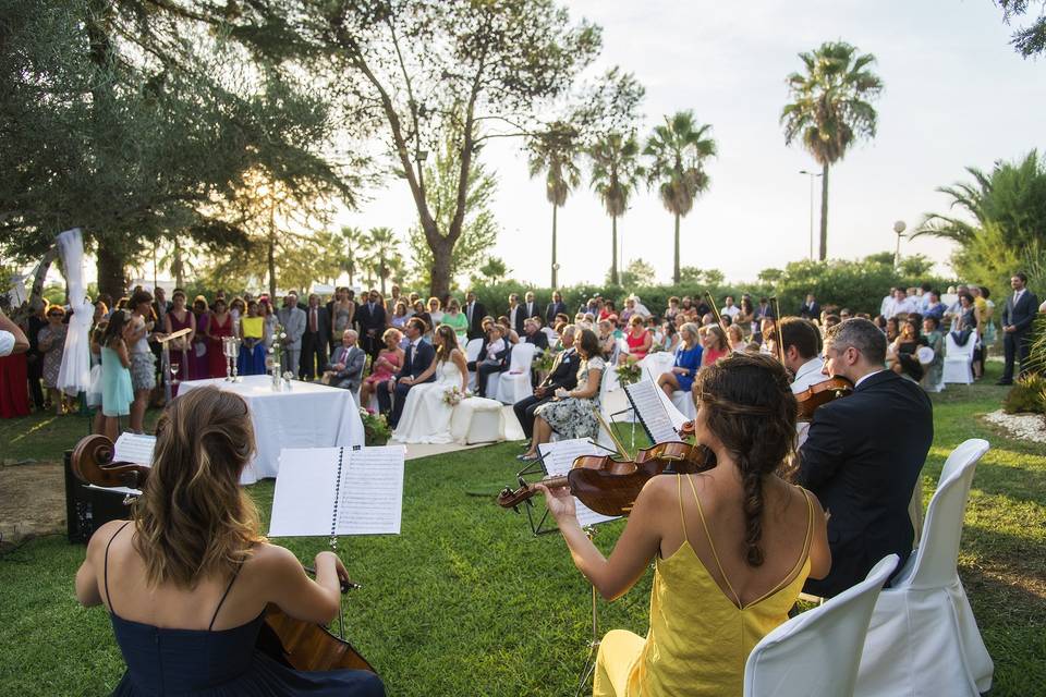 Ceremonia con música en directo