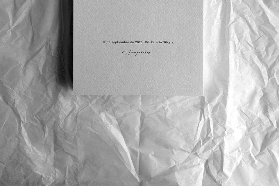 Invitación minimalista