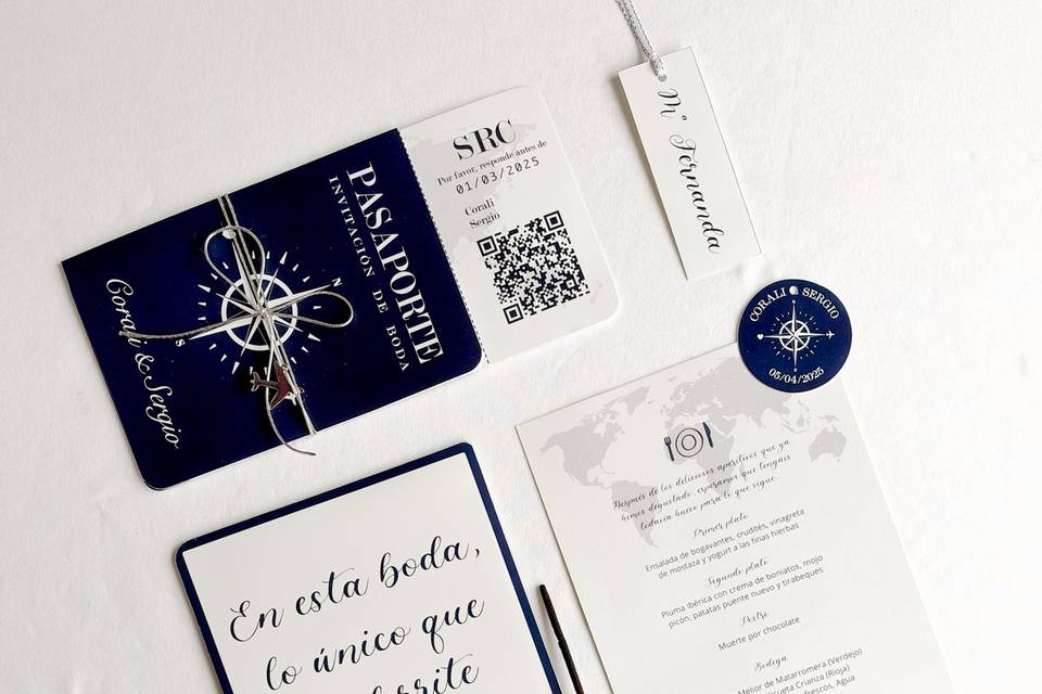 Papelería inspirada en viajes