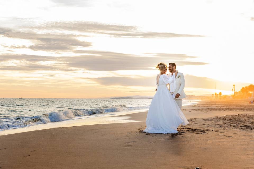 Juntos en la playa del Vendrel