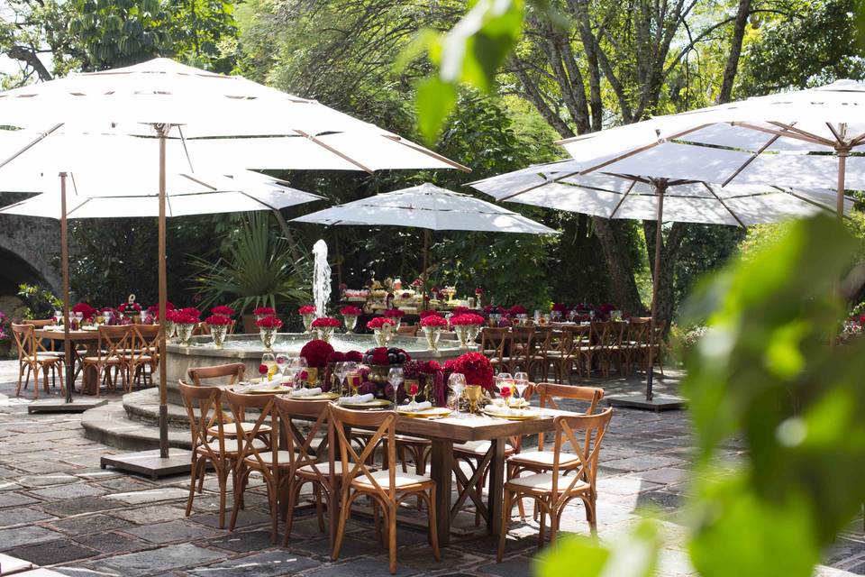 Detalles decorativos de evento